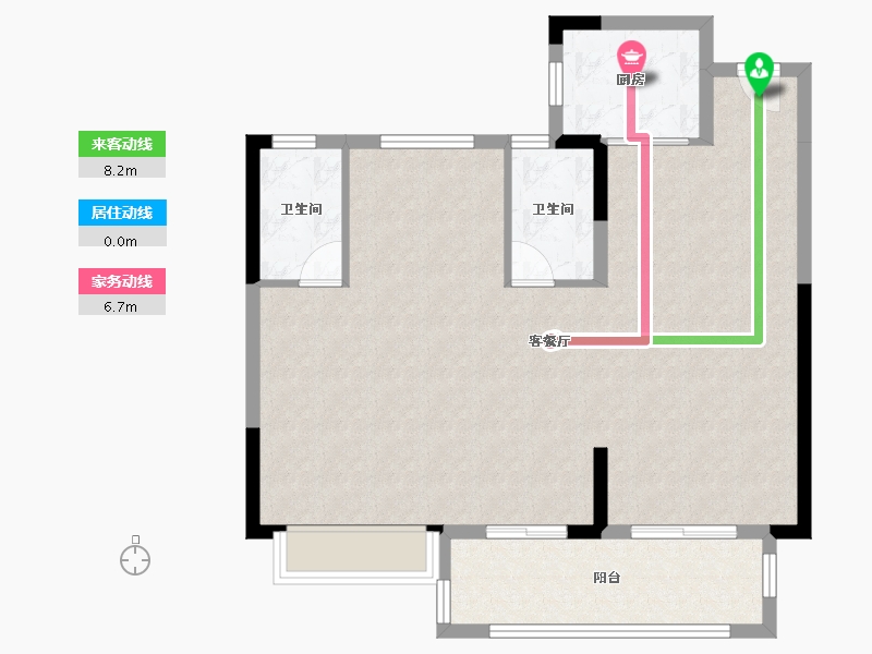 福建省-龙岩市-建发玺院-84.70-户型库-动静线