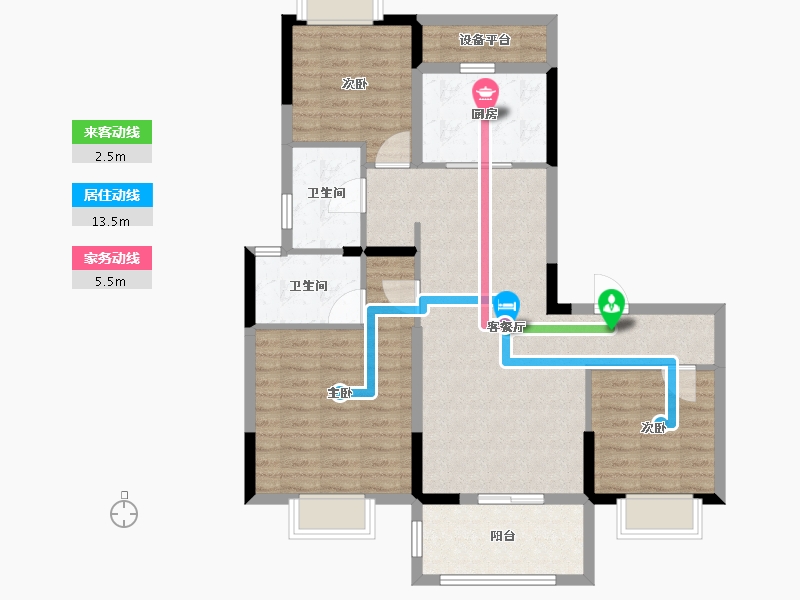 安徽省-安庆市-碧桂园长江万里-94.78-户型库-动静线