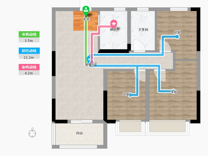 安徽省-合肥市-华地翡翠公园-74.00-户型库-动静线