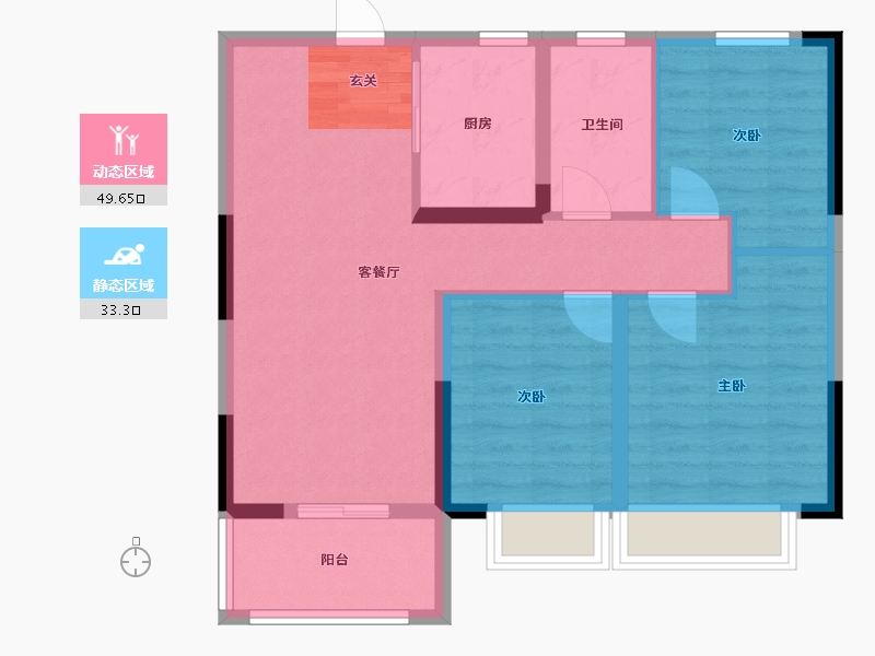 安徽省-合肥市-华地翡翠公园-74.00-户型库-动静分区