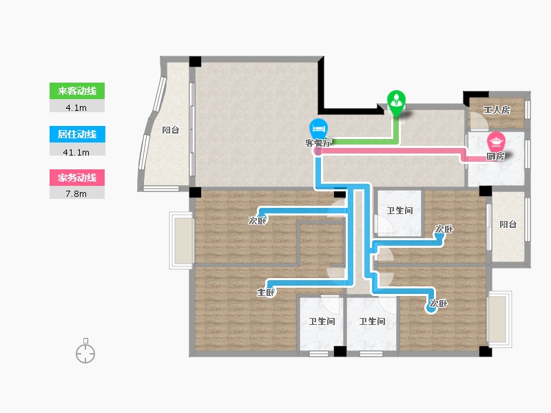 福建省-泉州市-福璟花园-150.70-户型库-动静线