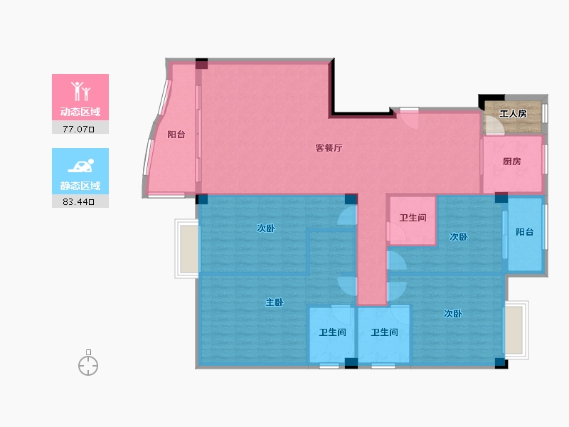 福建省-泉州市-福璟花园-150.70-户型库-动静分区