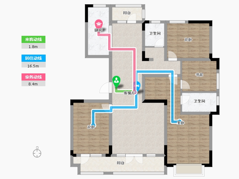 北京-北京市-名仕城-132.30-户型库-动静线