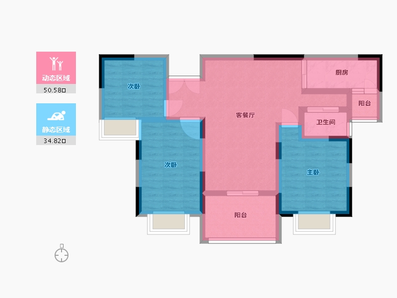 湖南省-永州市-苏通国际新城-75.22-户型库-动静分区