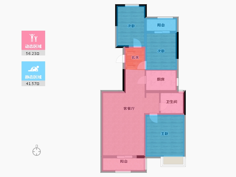 河南省-郑州市-正商生态城-87.00-户型库-动静分区