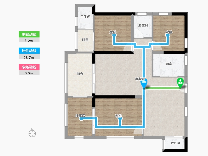 湖北省-十堰市-震洋贵府-94.75-户型库-动静线