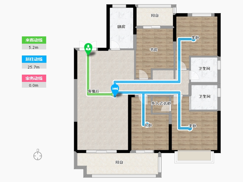 江苏省-泰州市-佳源新天地-125.00-户型库-动静线