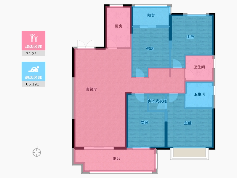 江苏省-泰州市-佳源新天地-125.00-户型库-动静分区