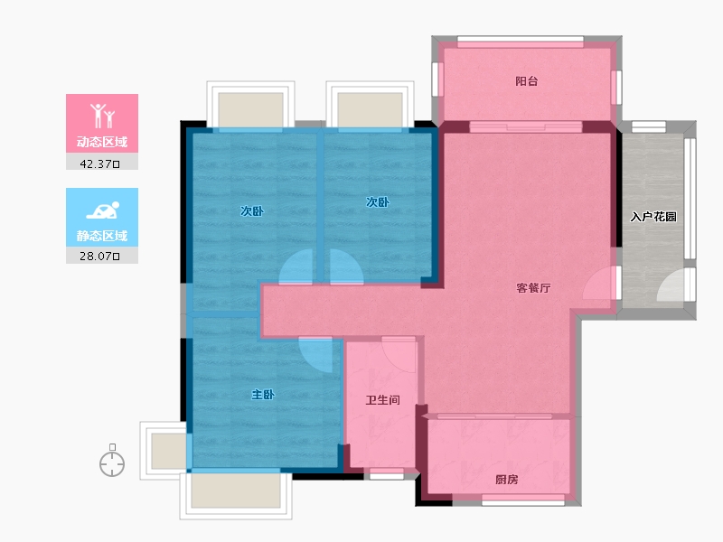 海南省-海口市-金都二期-68.00-户型库-动静分区