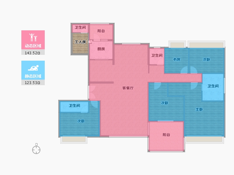 江苏省-镇江市-大学印象-252.00-户型库-动静分区