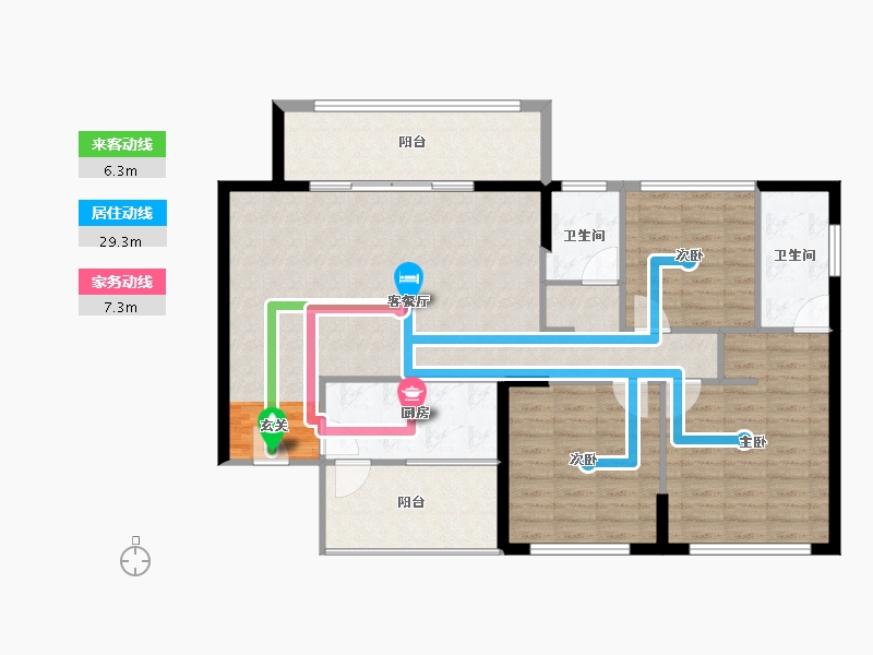 福建省-漳州市-招商卡达凯斯-111.55-户型库-动静线