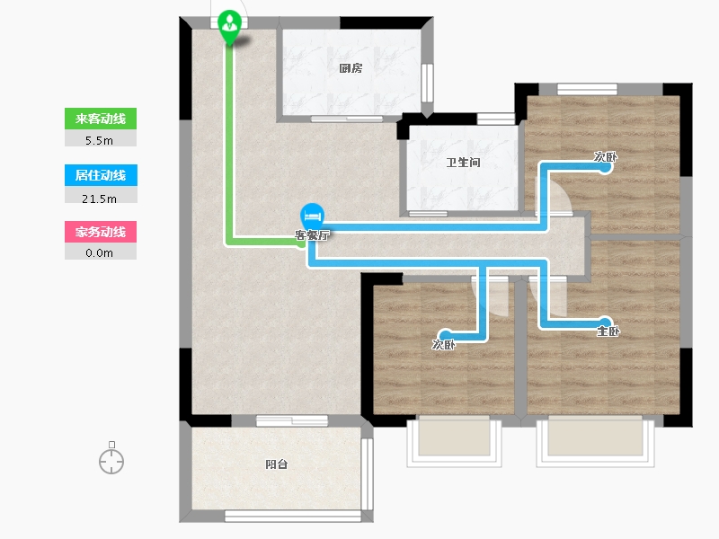 安徽省-合肥市-蓝光芙蓉香颂-74.01-户型库-动静线