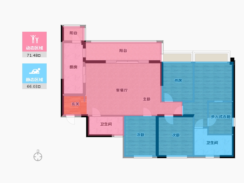 四川省-成都市-华润置地悦玺-123.80-户型库-动静分区