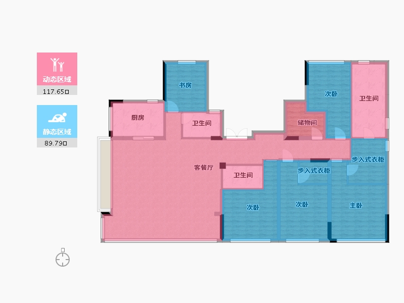 安徽省-合肥市-融创望海潮-187.96-户型库-动静分区