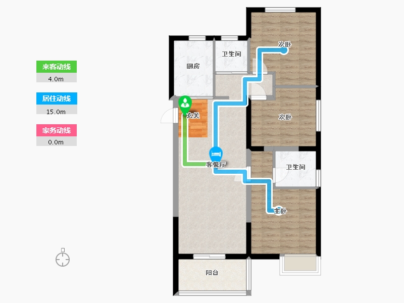 安徽省-合肥市-中国铁建清溪国际・樾园-85.77-户型库-动静线