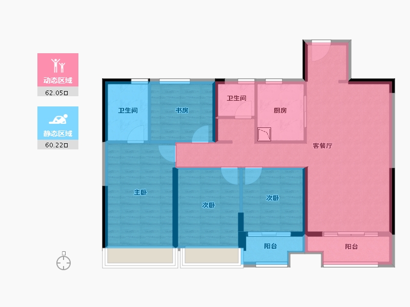 河南省-郑州市-万科城-110.00-户型库-动静分区