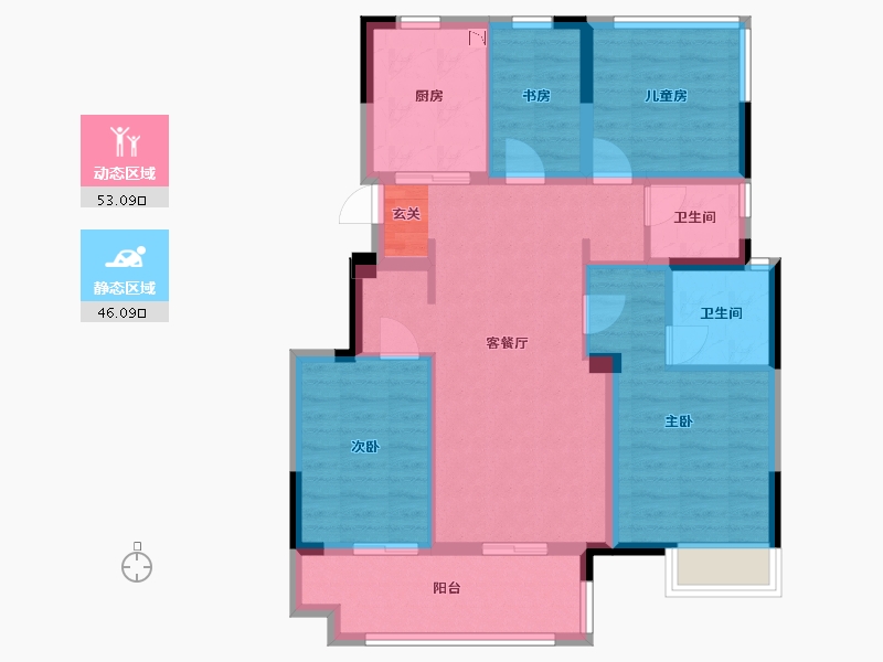 安徽省-合肥市-时代领�o-88.01-户型库-动静分区