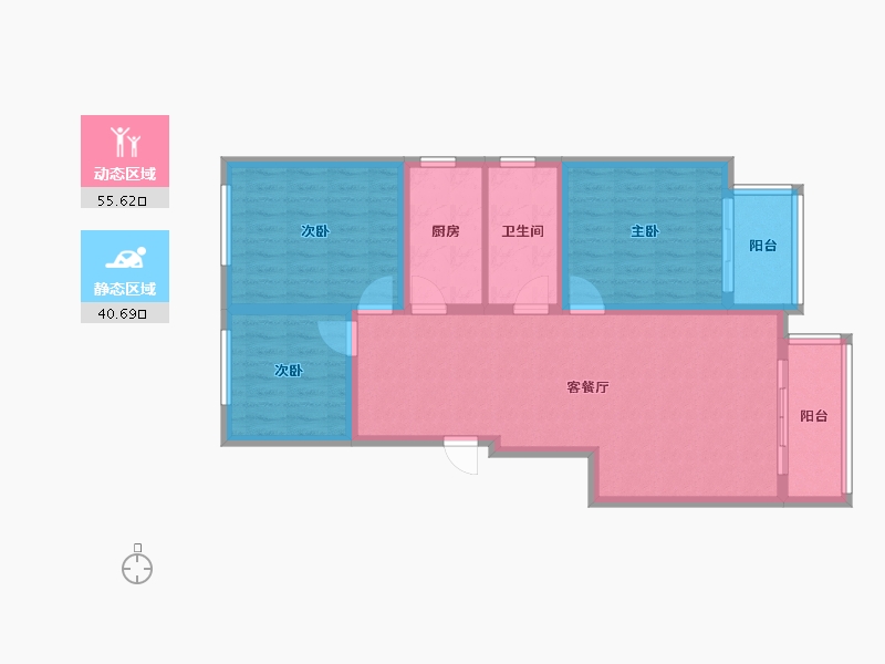 河北省-邢台市-南宫凯旋城-86.20-户型库-动静分区