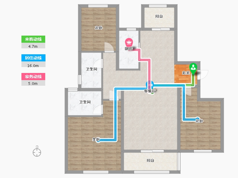 河南省-信阳市-书香苑三期-120.77-户型库-动静线