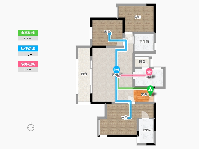 四川省-成都市-花样年江山-86.54-户型库-动静线