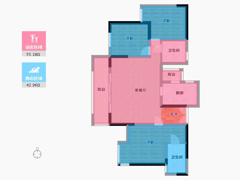 四川省-成都市-花样年江山-86.54-户型库-动静分区