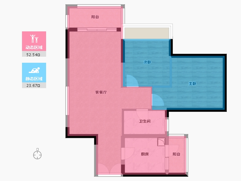 广东省-广州市-都湖国际-67.75-户型库-动静分区