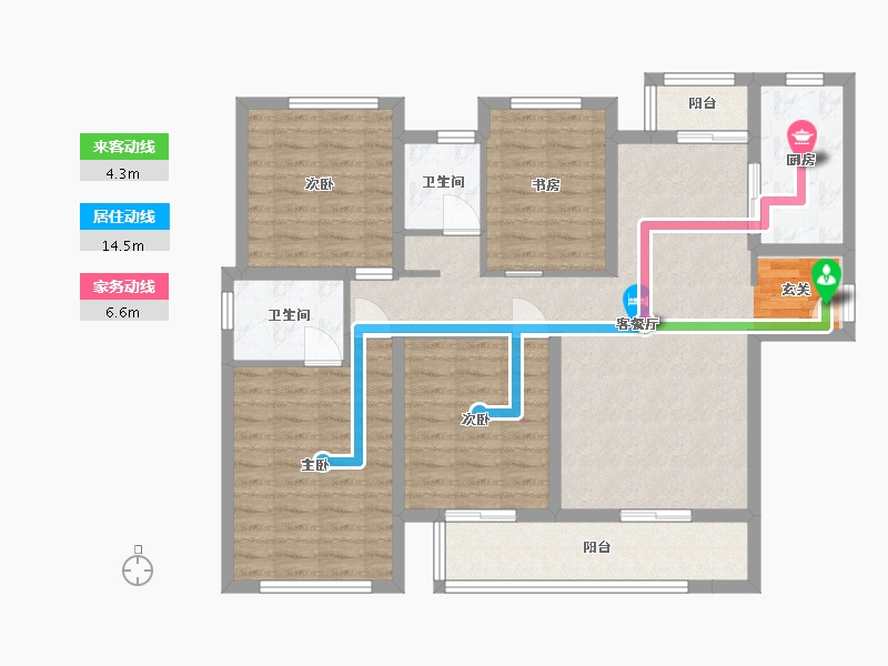 四川省-成都市-花样年・东原・香�T第-107.67-户型库-动静线