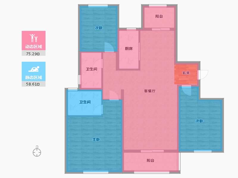 河南省-信阳市-书香苑三期-120.77-户型库-动静分区