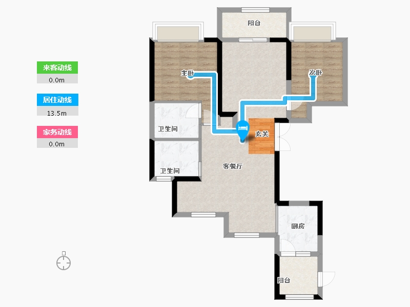 浙江省-台州市-江山一品-83.75-户型库-动静线