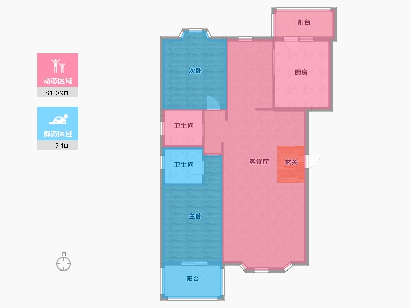 北京-北京市-芳源里-114.89-户型库-动静分区