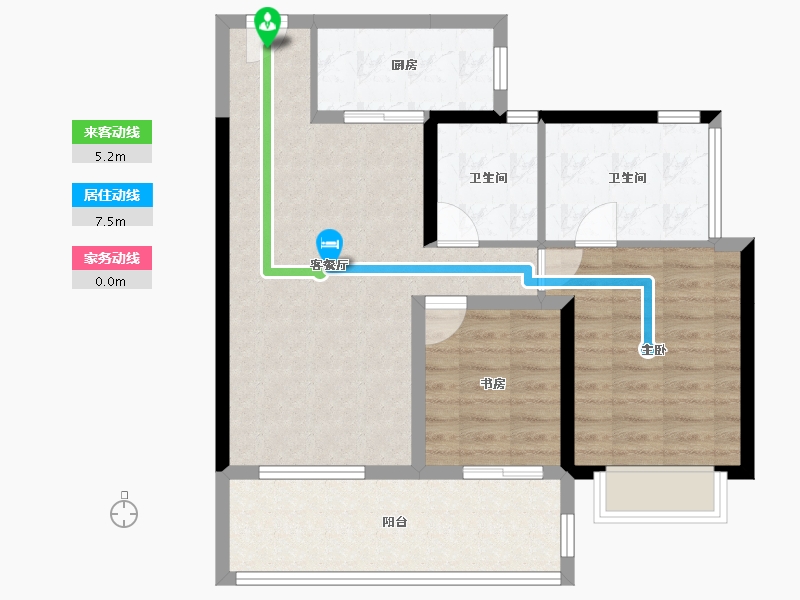 广东省-江门市-广东省江门市鹤山市十里方圆云玺-78.09-户型库-动静线