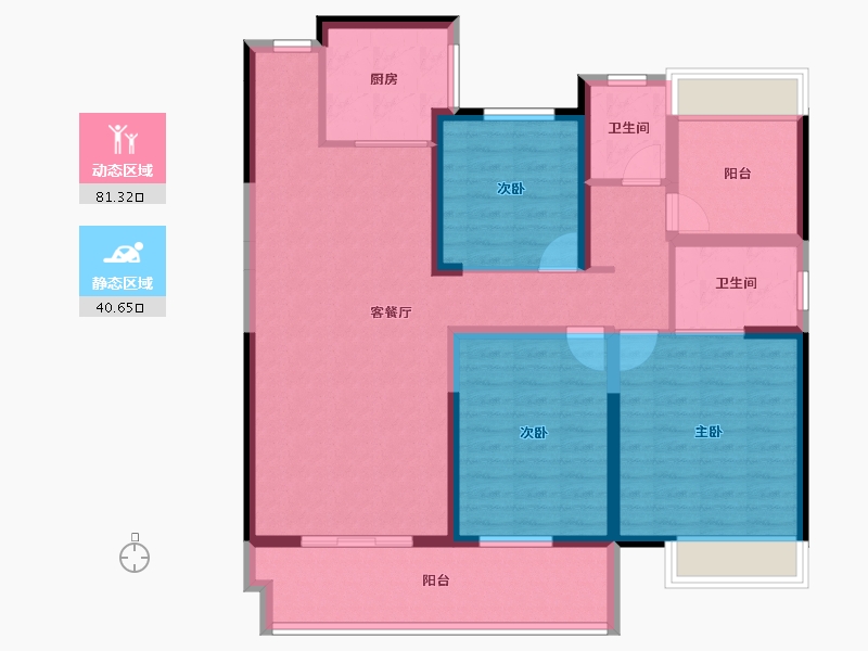 江西省-景德镇市-长虹银湖新都-109.03-户型库-动静分区