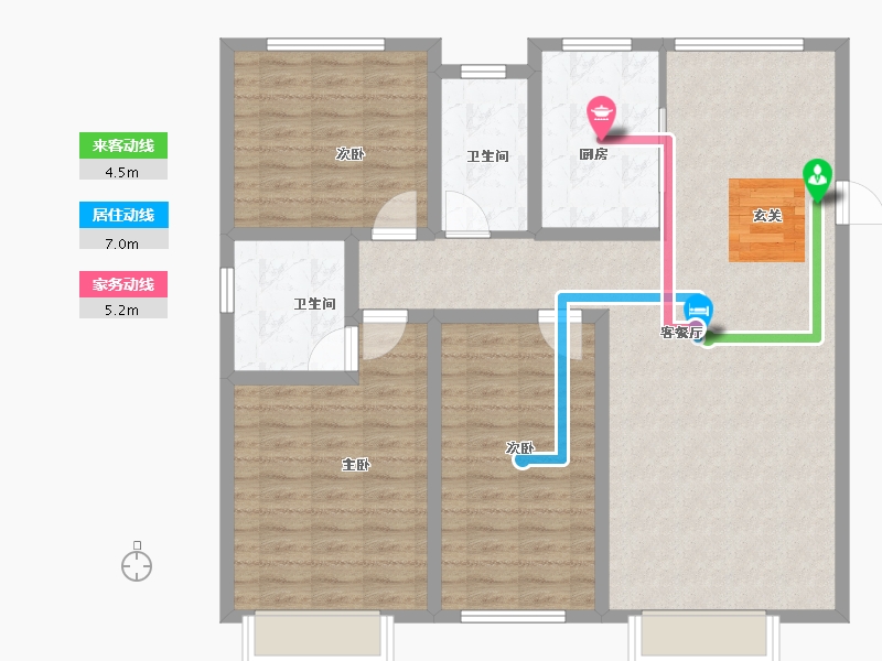 河北省-沧州市-书香华府-107.19-户型库-动静线