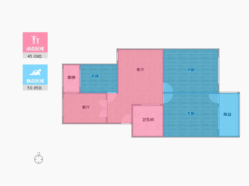 浙江省-台州市-汇丰小区-90.51-户型库-动静分区