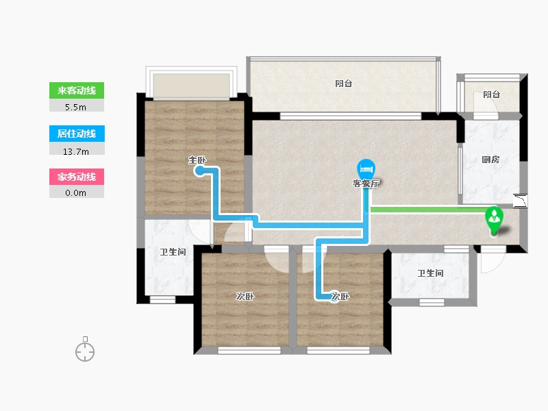 四川省-成都市-佳乐云锦阁-82.95-户型库-动静线