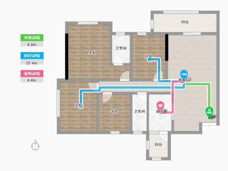 广西壮族自治区-梧州市-世纪新城-111.44-户型库-动静线