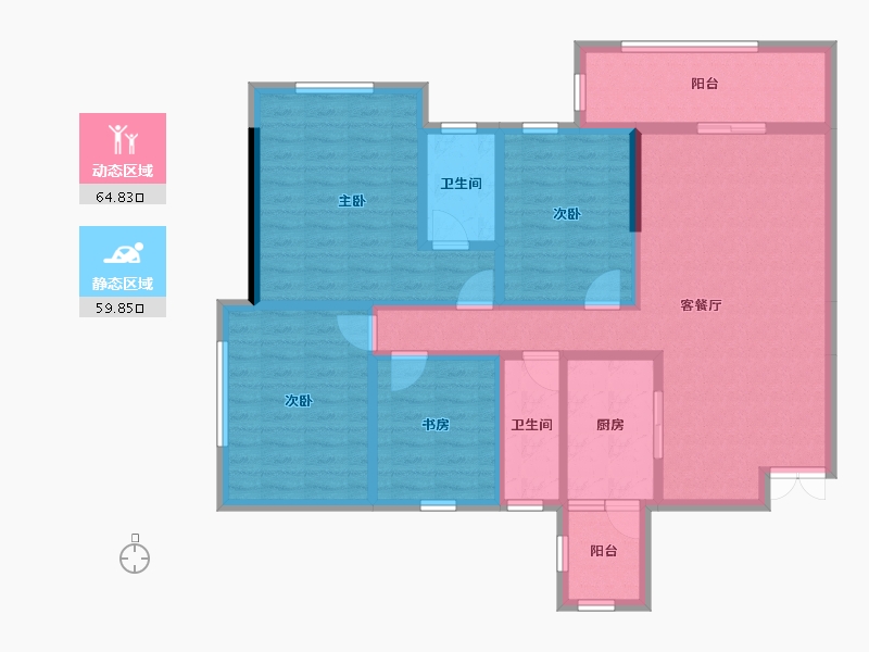 广西壮族自治区-梧州市-世纪新城-111.44-户型库-动静分区