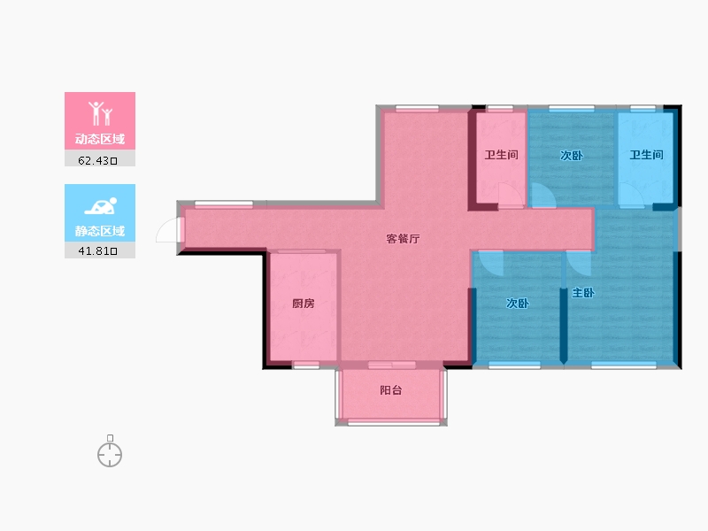 广东省-中山市-浩昌悦景湾-93.60-户型库-动静分区