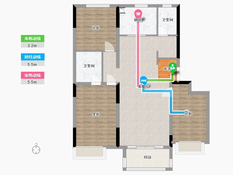 吉林省-长春市-保利·熙悦-101.84-户型库-动静线