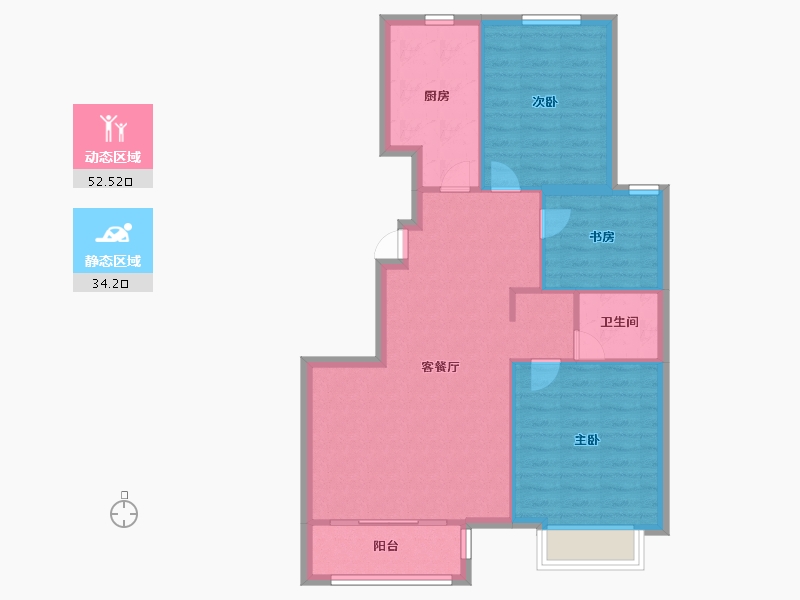 天津-天津市-社会山西苑-78.78-户型库-动静分区