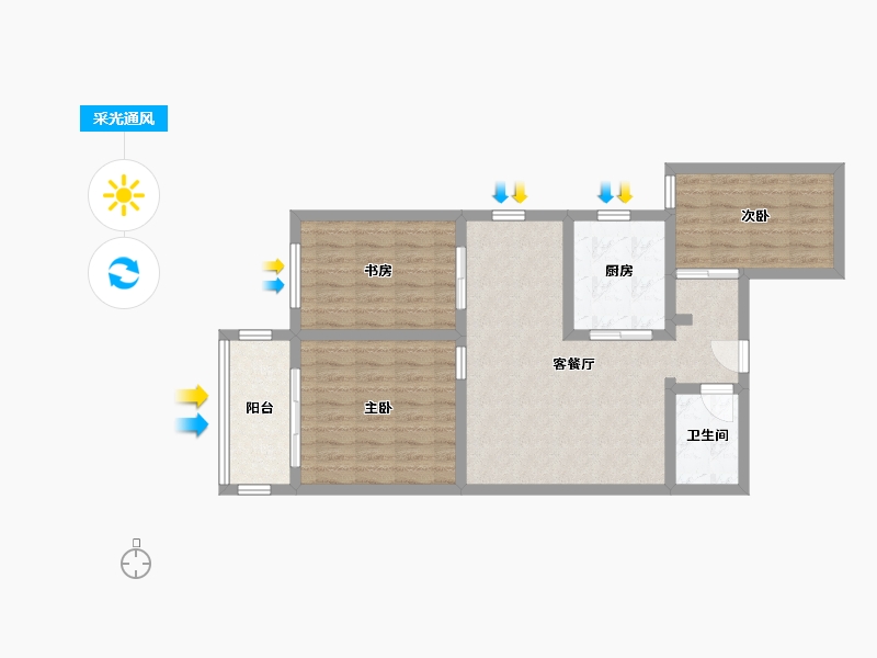 江苏省-南京市-兴江公寓-77.01-户型库-采光通风