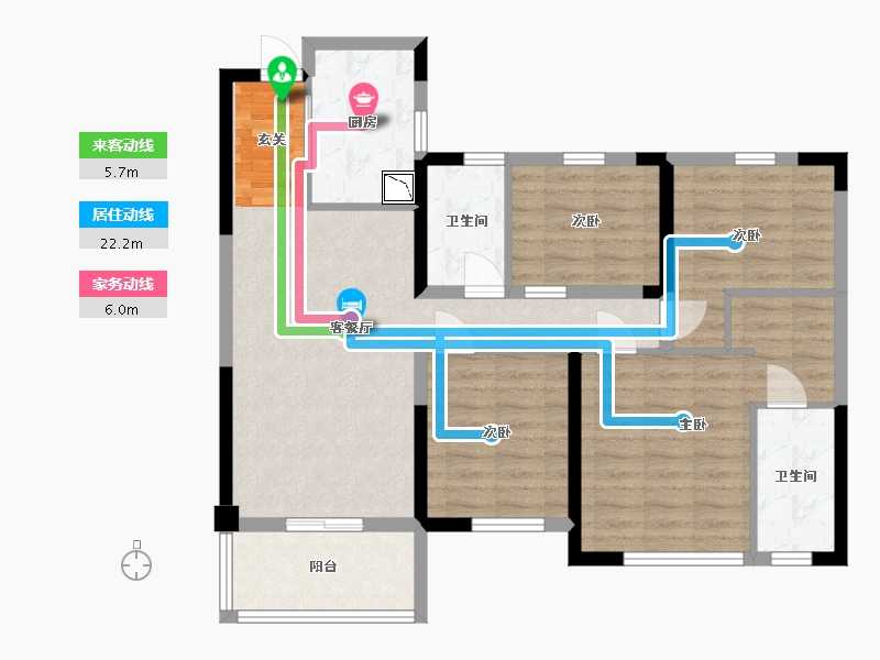 湖南省-长沙市-保利海德公园-91.48-户型库-动静线