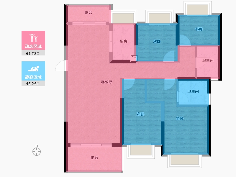 江西省-赣州市-榕玺台-96.41-户型库-动静分区