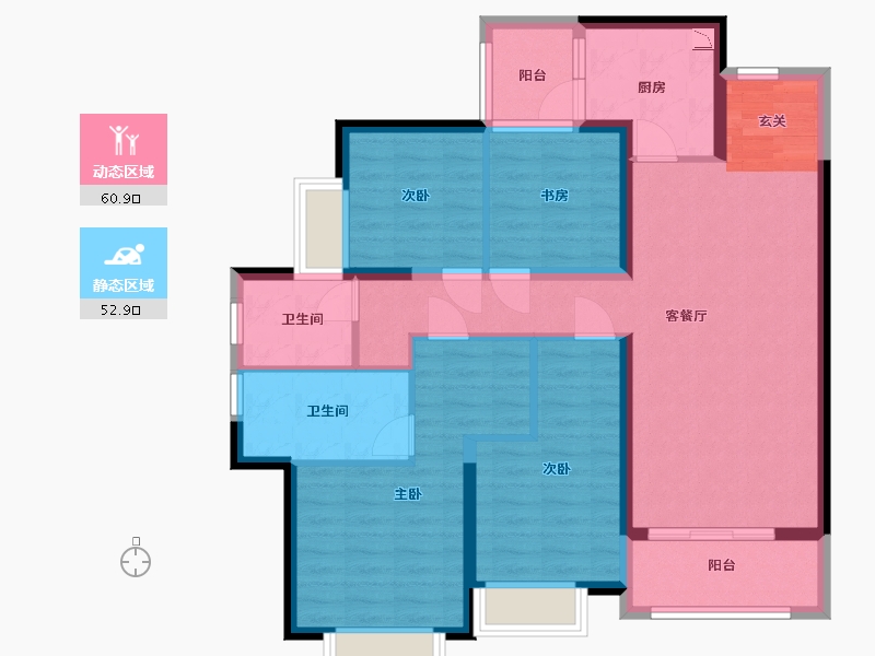 云南省-昆明市-上悦天地-101.00-户型库-动静分区