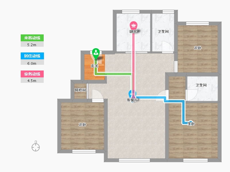 吉林省-长春市-力旺荣禧-82.97-户型库-动静线