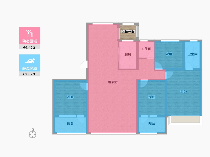 山东省-青岛市-青特地铁花屿城-124.77-户型库-动静分区