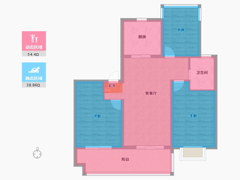 安徽省-合肥市-中梁力高云湖印-83.20-户型库-动静分区