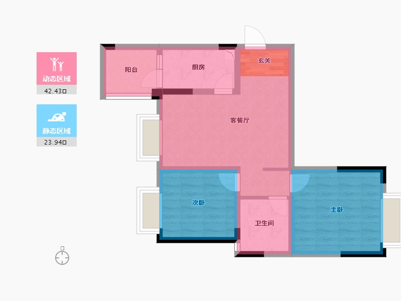 四川省-成都市-王府花园御锦苑-58.11-户型库-动静分区