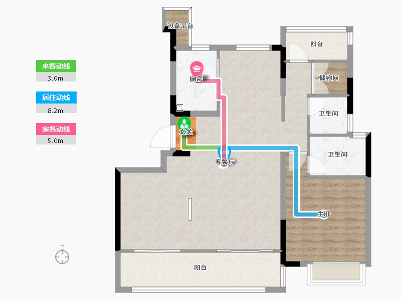 安徽省-合肥市-�嘣猛�-96.80-户型库-动静线