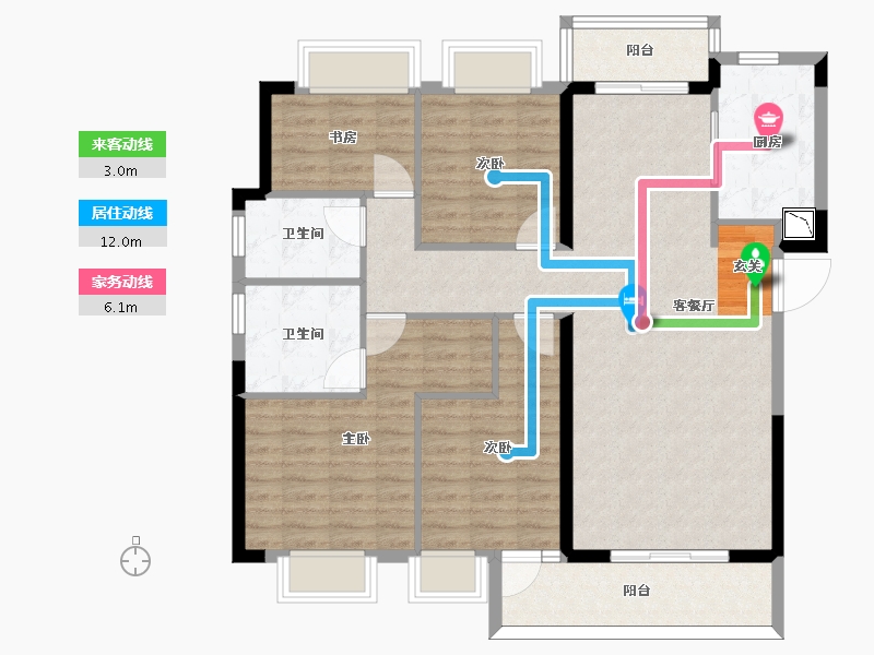 湖北省-武汉市-融侨滨江城|天域|美域-110.58-户型库-动静线